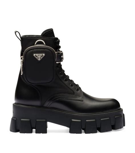 prada boots women monolith|Prada monolith gabardine boots.